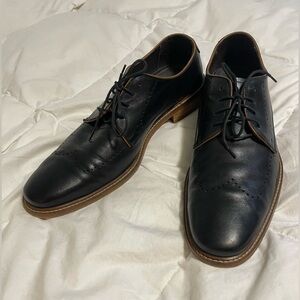 Bruno Magli John BM600424 Mens Black Made In Italy Plain Toe Oxfords Shoes Sz 12